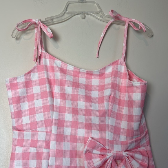 Barbie Costume Dress Pink Plaid Halloween Costume Princess Movie Cosplay NWOT - Picture 7 of 10